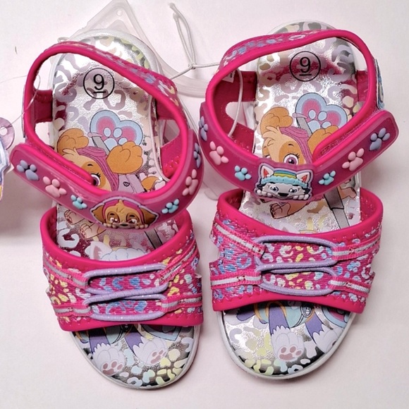 Nickelodeon Paw Patrol Light Up Strap Sandals Toddler Girls Shoes. New - Picture 2 of 8